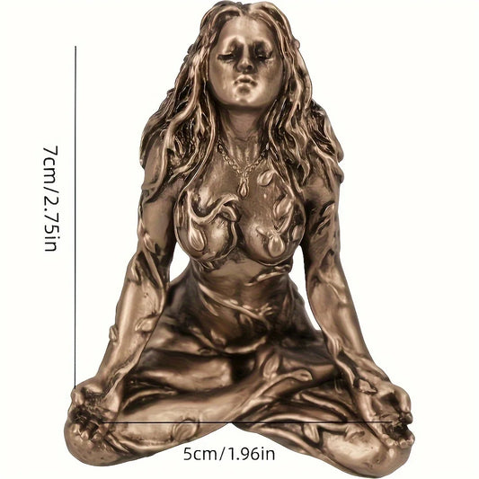 Goddess Gaia Statue – Mother Earth Moon Spirit Figurine for Home & Garden Decor